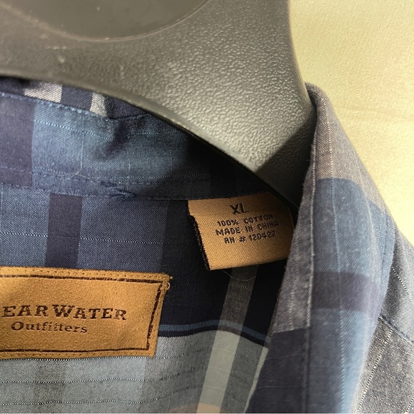 Clear Water Outfitters Men’s Short Sleeve Plaid Button Down Shirt Size XL - Picture 5 of 9
